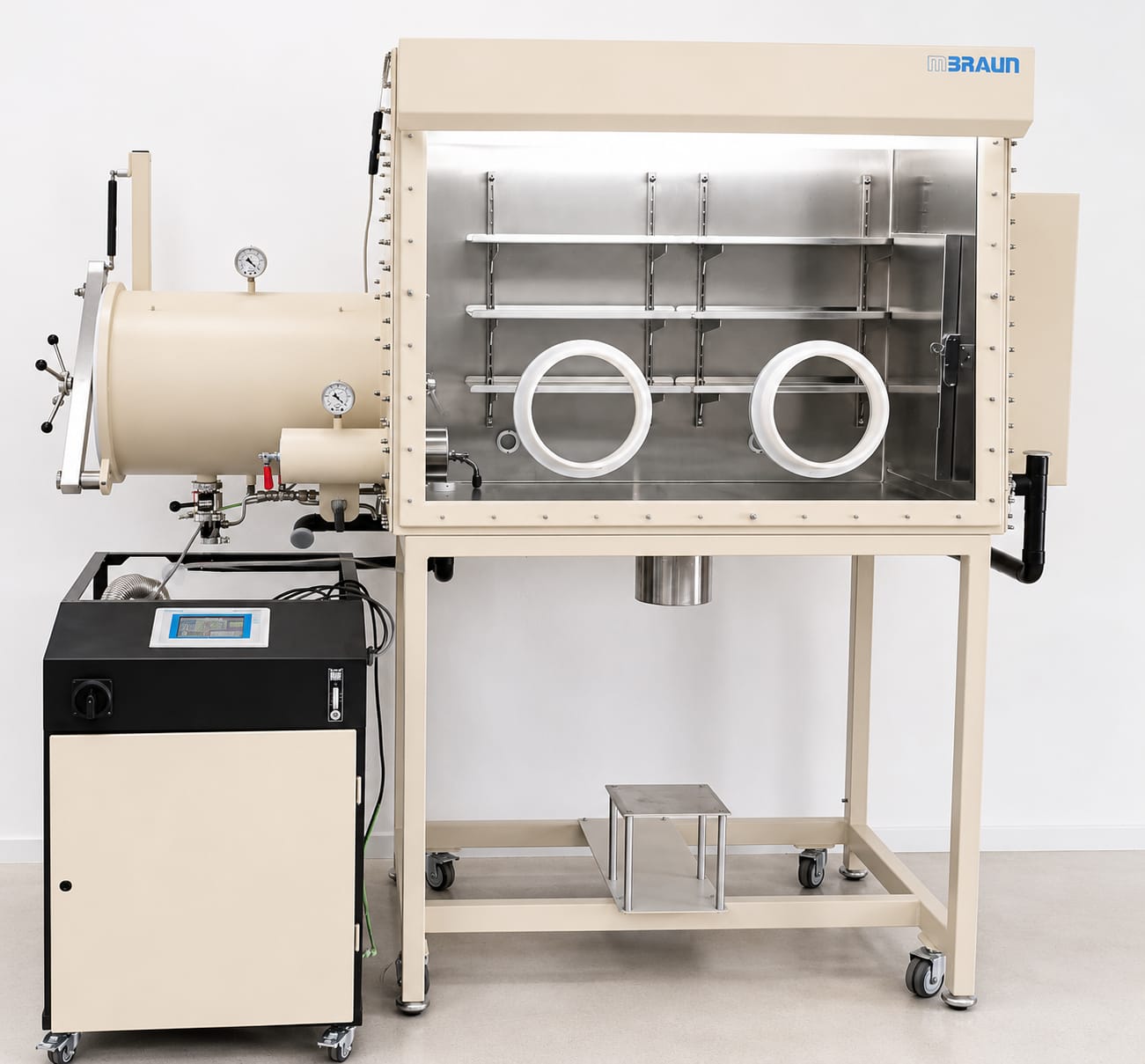 MBraun gebrauchte Glovebox mit 2 Handschuhen
